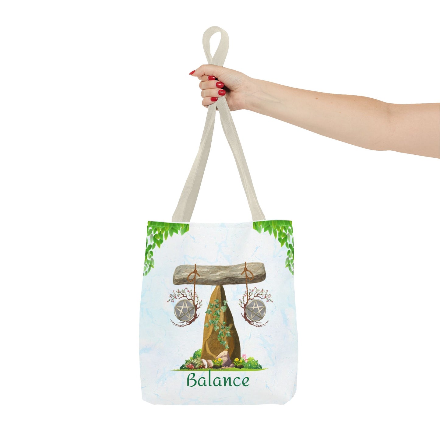 Balance Spring Equinox Tote Bag | Nature Altar Design
