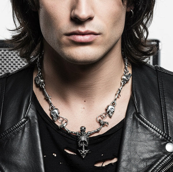 Kidemónas (Guardian) Necklace | Stainless Steel Skull Collar