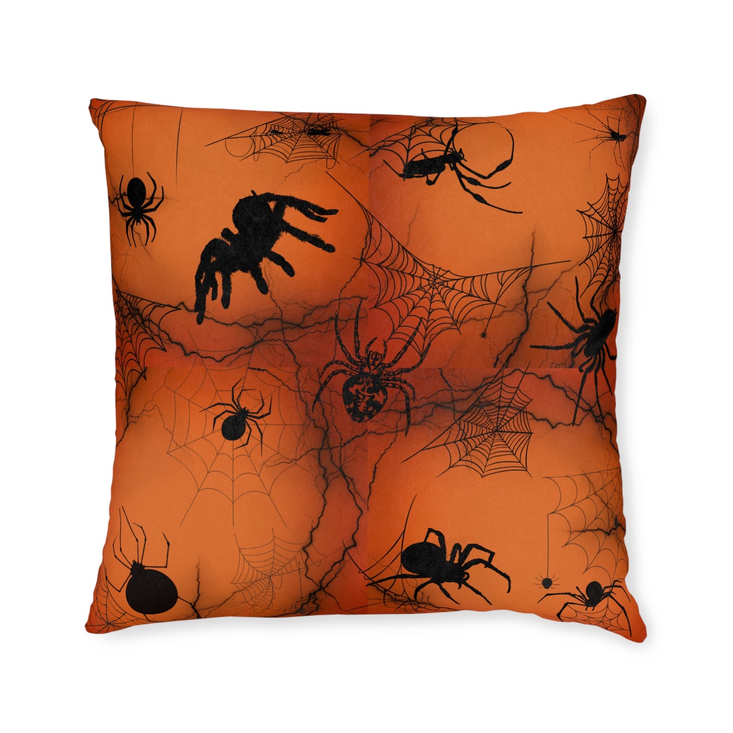 Square Pillow Eerie Spiders Arachnophobia Decorative Pillow