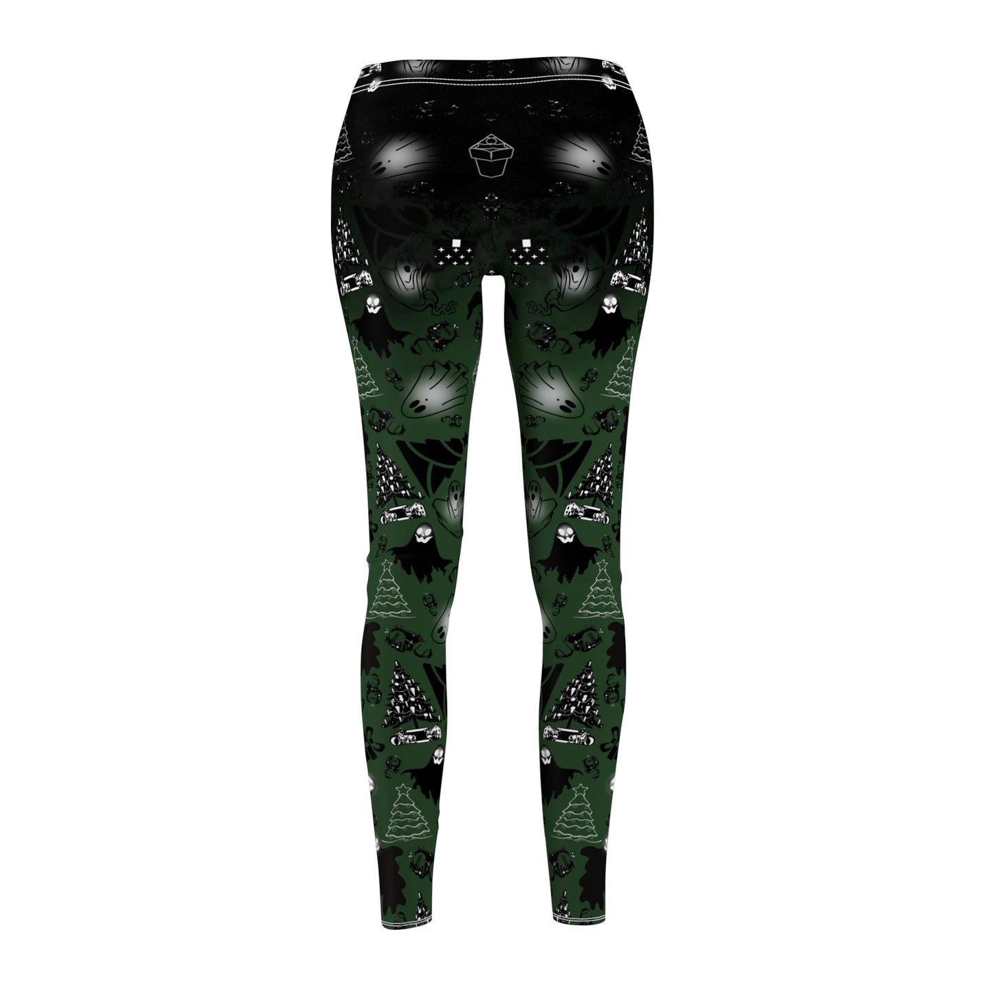 Nightmare Casualties Wear| Boomas Eve (Green) All Over Print Leggings | Women's Casual Holiday Wear