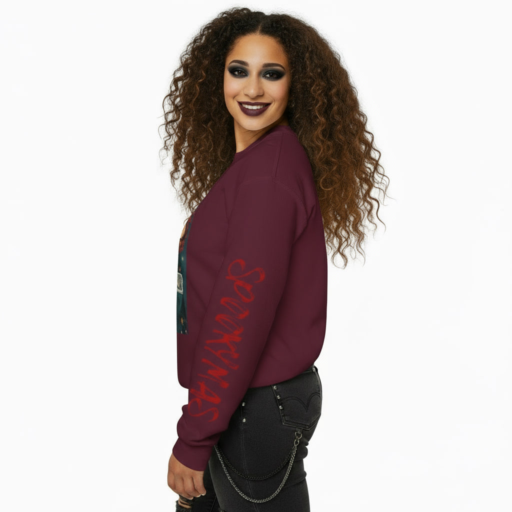 Deerus Demon | Crewneck Sweatshirt - Cozy Ugly Holiday Pullover,