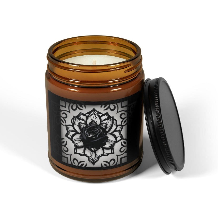 Sinister Black Rose | Soy Candle | Gothic Scented Soy Candle Set - Matches and Wick Trimmer (4 Scents)