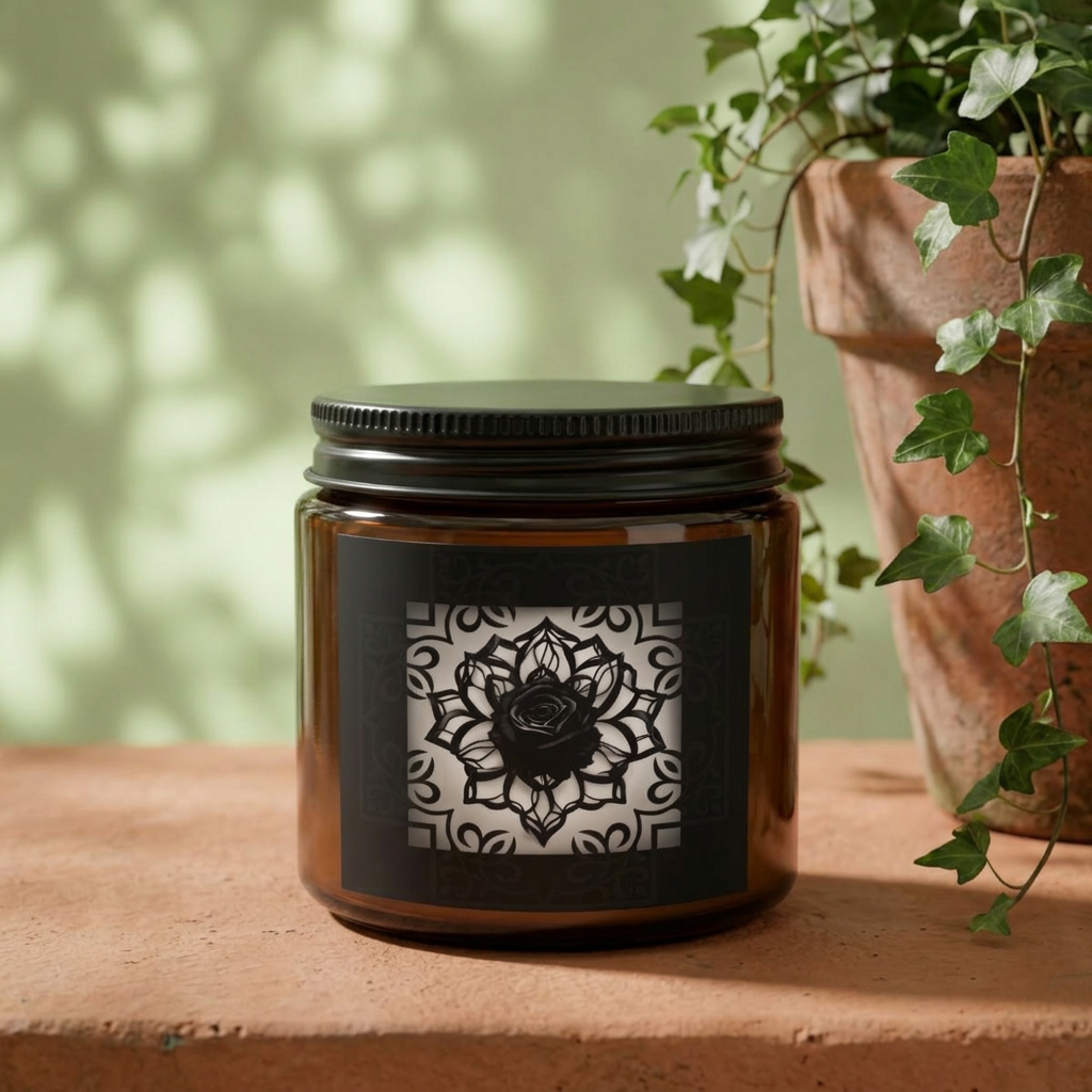 Sinister Black Rose | Soy Candle | Gothic Scented Soy Candle Set - Matches and Wick Trimmer (4 Scents)