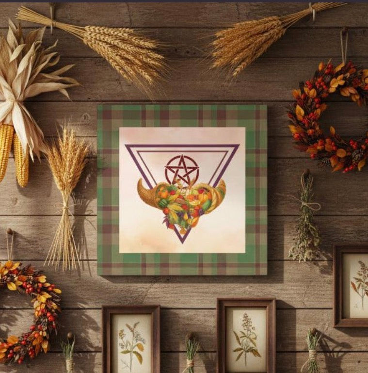 Harvest | Fall Equinox | The Bountiful Harvest Cornucopi on Stretched Canvas