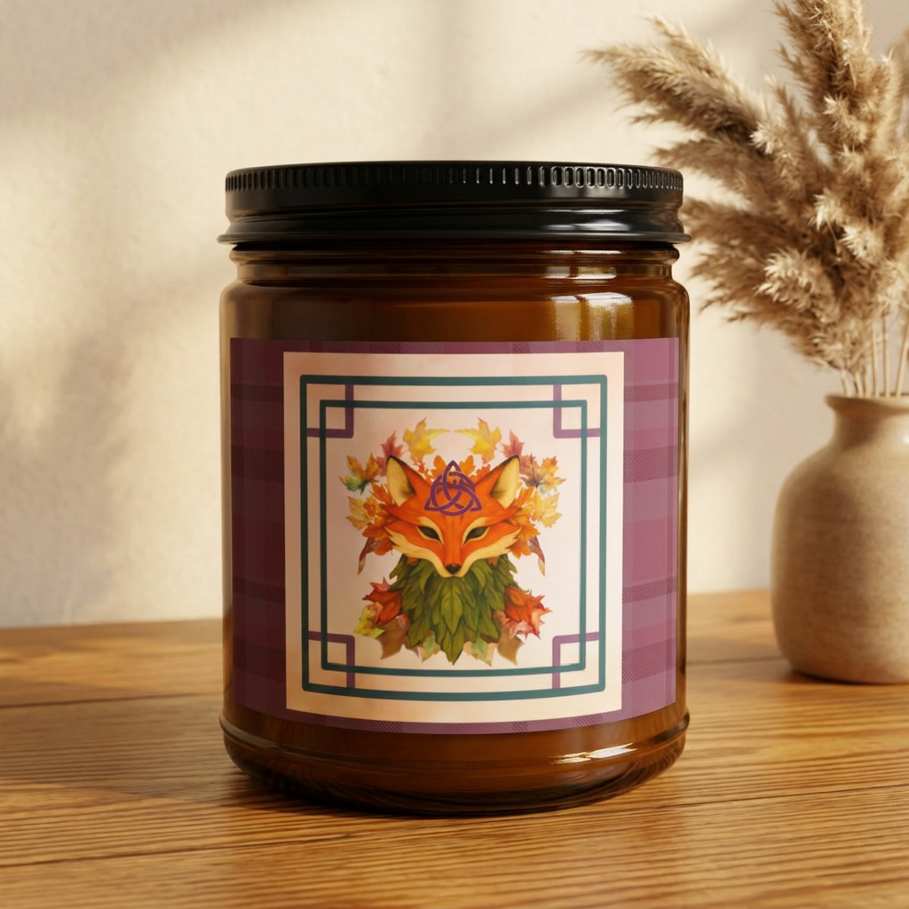 Spiritumn | Fall Equinox | Autumn Fox Spirit Candle Set | Matches and Wick Trimmer