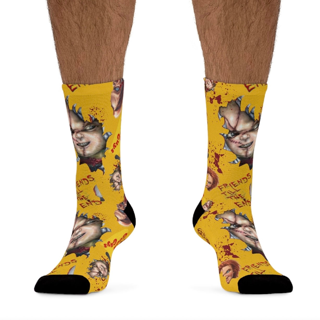 Horror Socks | Good Guys Yellow Box | Recycled Poly Socks | Cozy and Scary