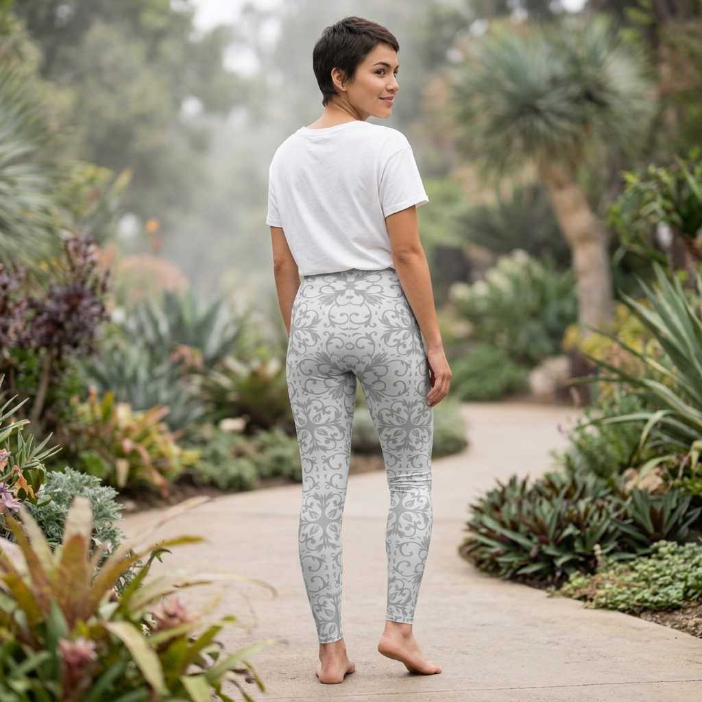 Nightmare Casualties | Gray Mist Damask  | All Over Print Women's Casual Mystic Wear