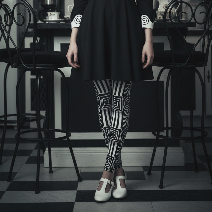Gothic Swirls | Nightmare Casualties | All Over Print Women's Casual Gothic Wear