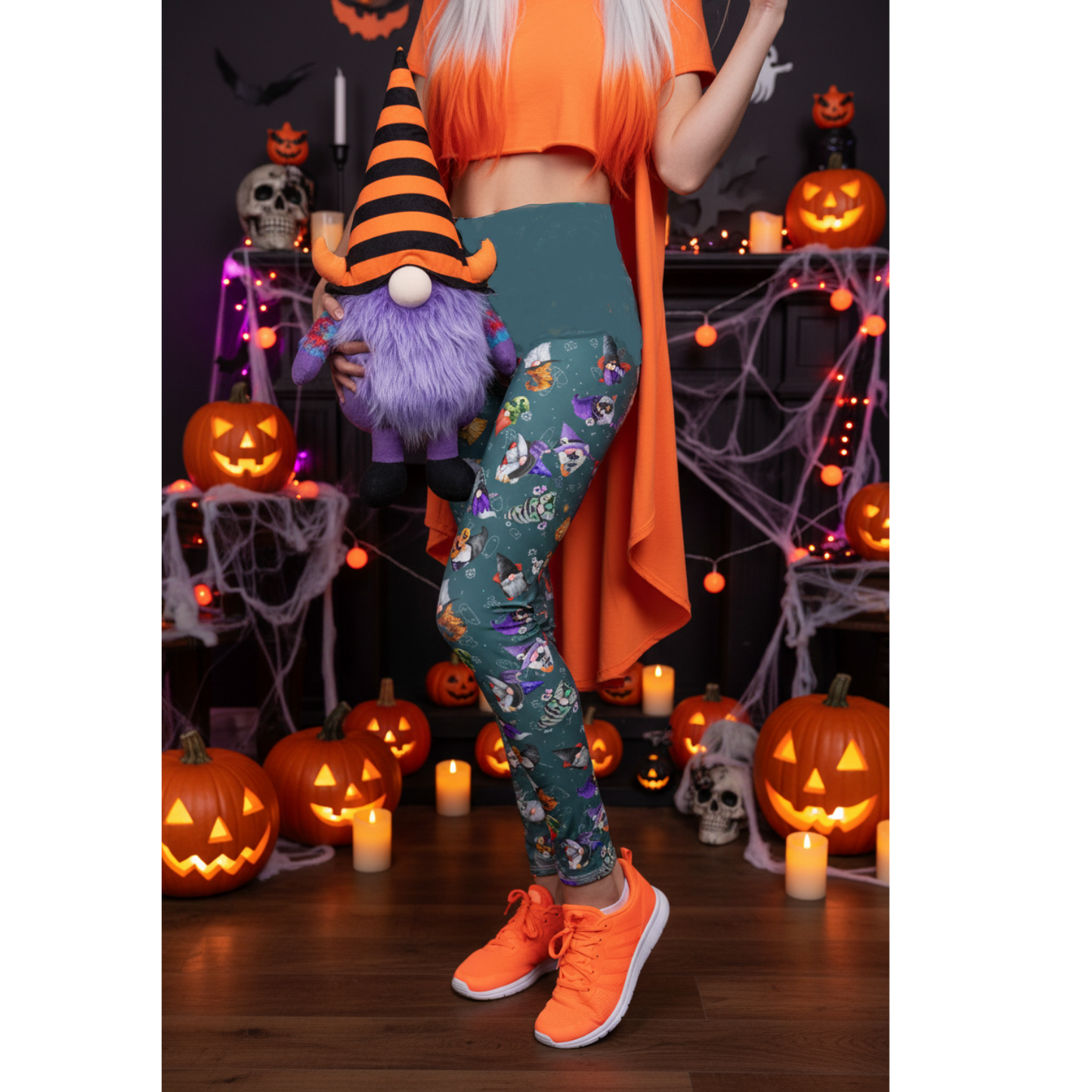 Nightmare Casualties | Gnomeoween | All-Over Print Women's Casual Bottoms
