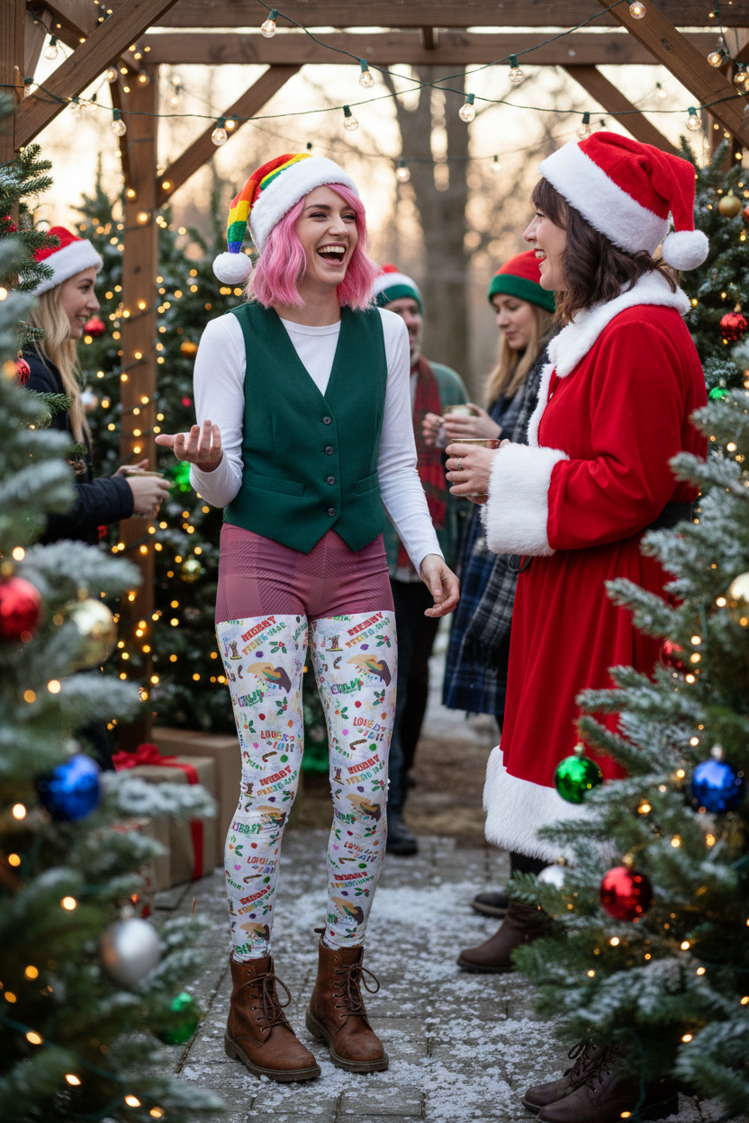 Holiday Pride | All-Over Print Leggings | Holiday Casual Wear