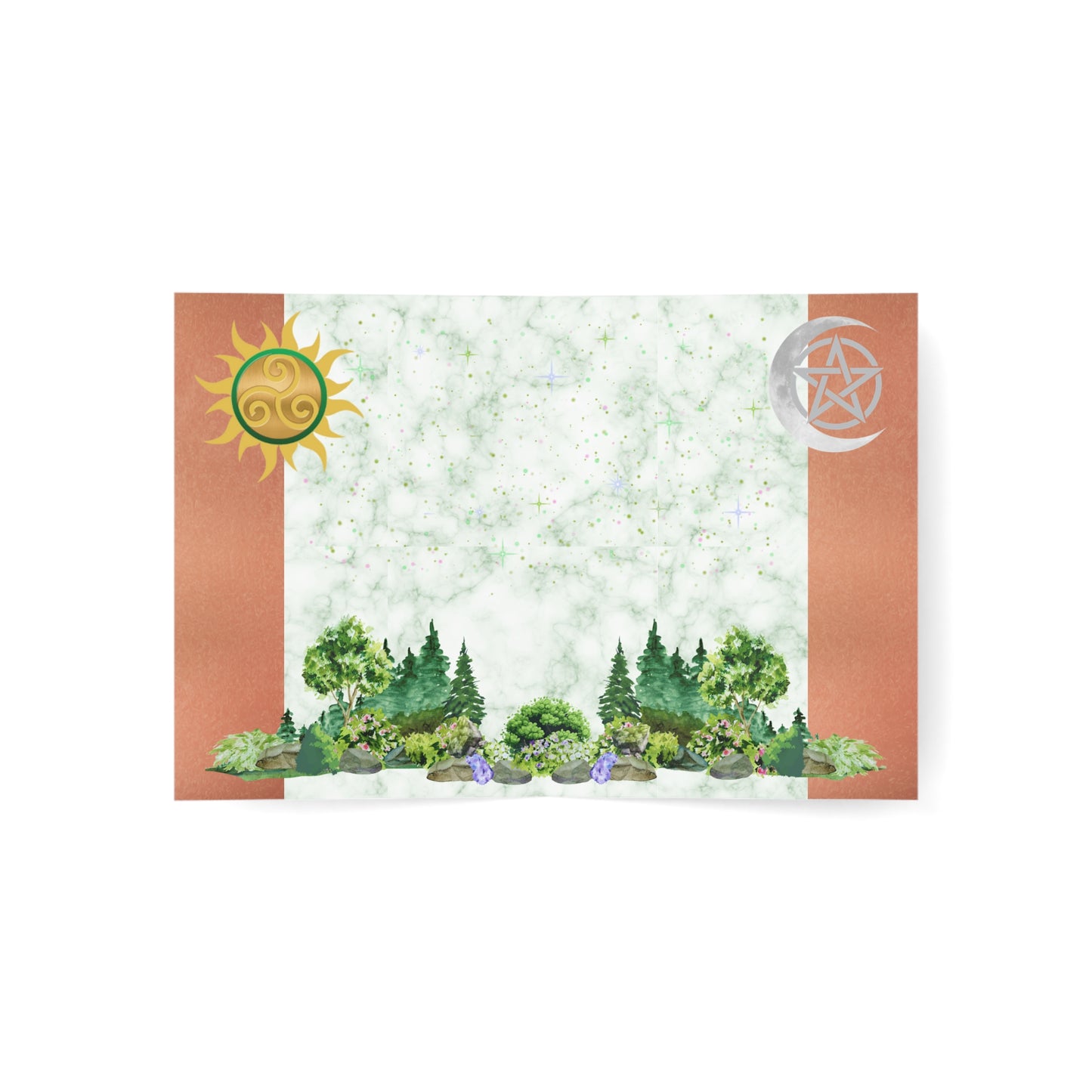 Green Man Summer Solstice Greeting Cards | Celebrate the Bounty of Summer (1, 10 pcs)