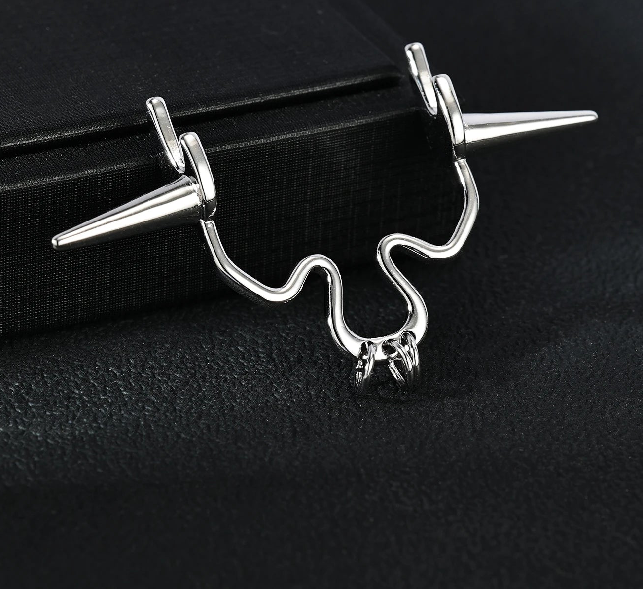 Cyberpunk Spike Nose Ring Jewelry | Non-Piercing