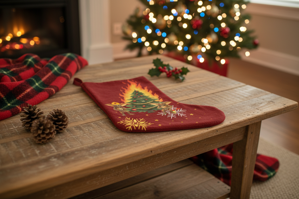 Twisted Laffy Xmas Stocking | Horrific Retro Movie Holiday Stocking