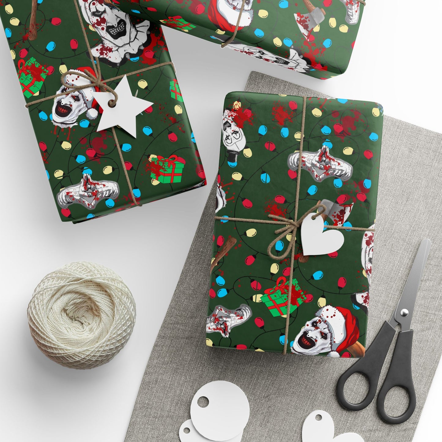 Wrapped in Horror | Terror Santa | Nightmare Wrapping Paper