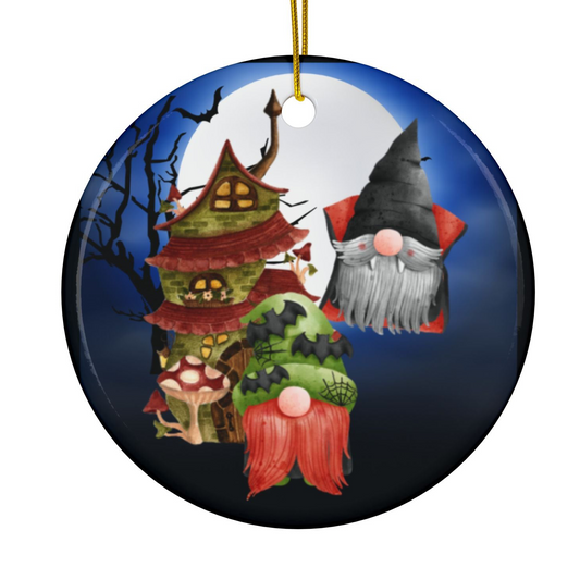 Gnome-pires and Bats | Heirloom Ceramic Ornaments (1pc, 3pcs, 5pcs, 10pcs)