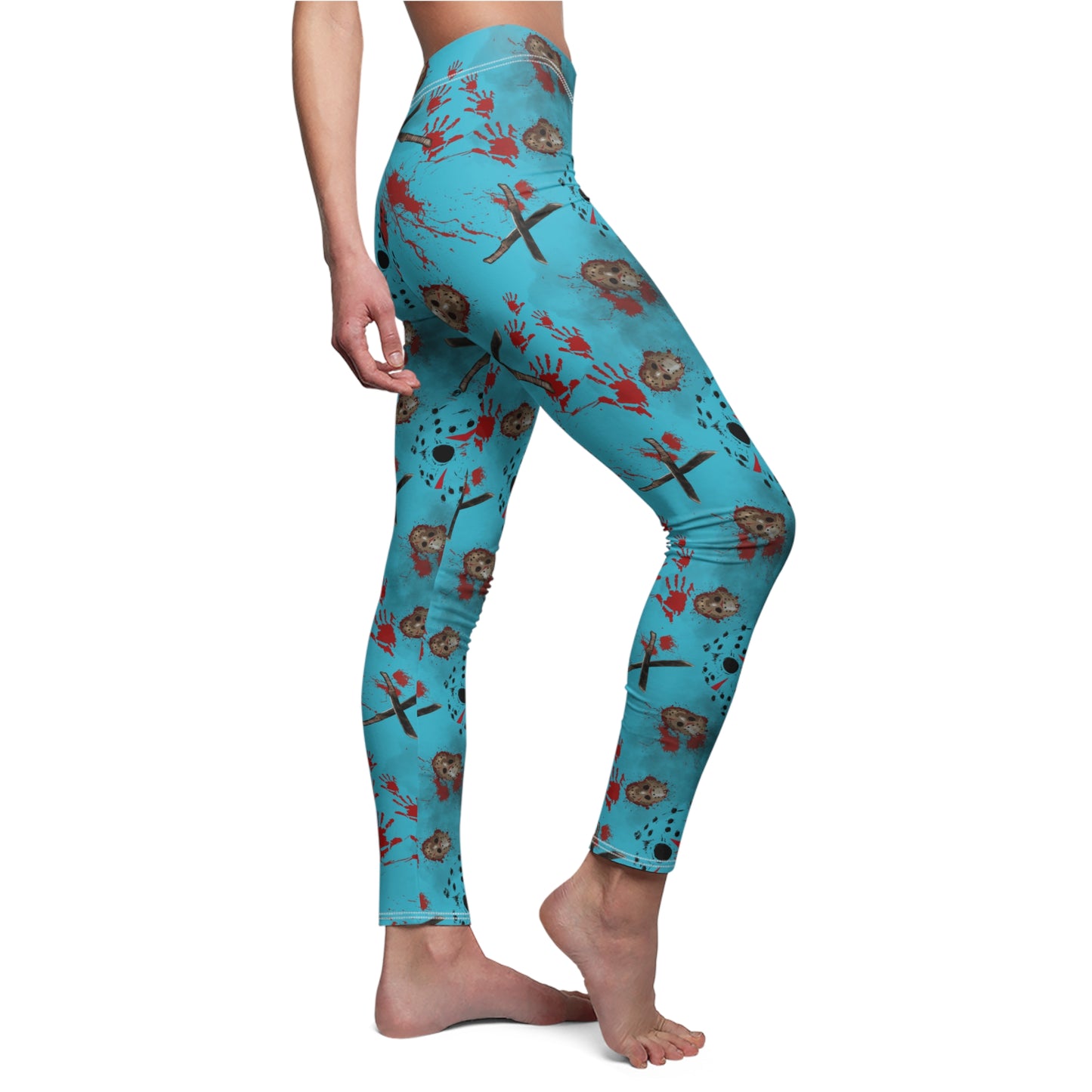 Horror Nightmare Leggings | Crystal Lake | All-Over Print Women's Casual Bottoms