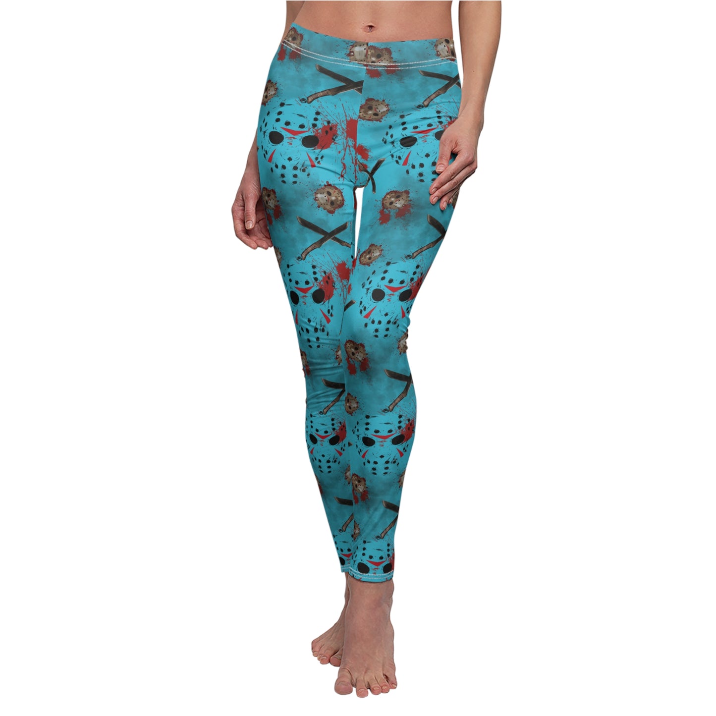 Horror Nightmare Leggings | Crystal Lake | All-Over Print Women's Casual Bottoms