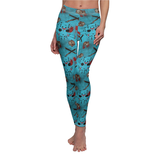 Horror Leggings | Crystal Lake | All-Over Print Women's Casual Bottoms