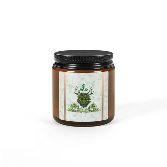 Green Man | Summer Solstice | Scented Soy Candle (Amber Jar)