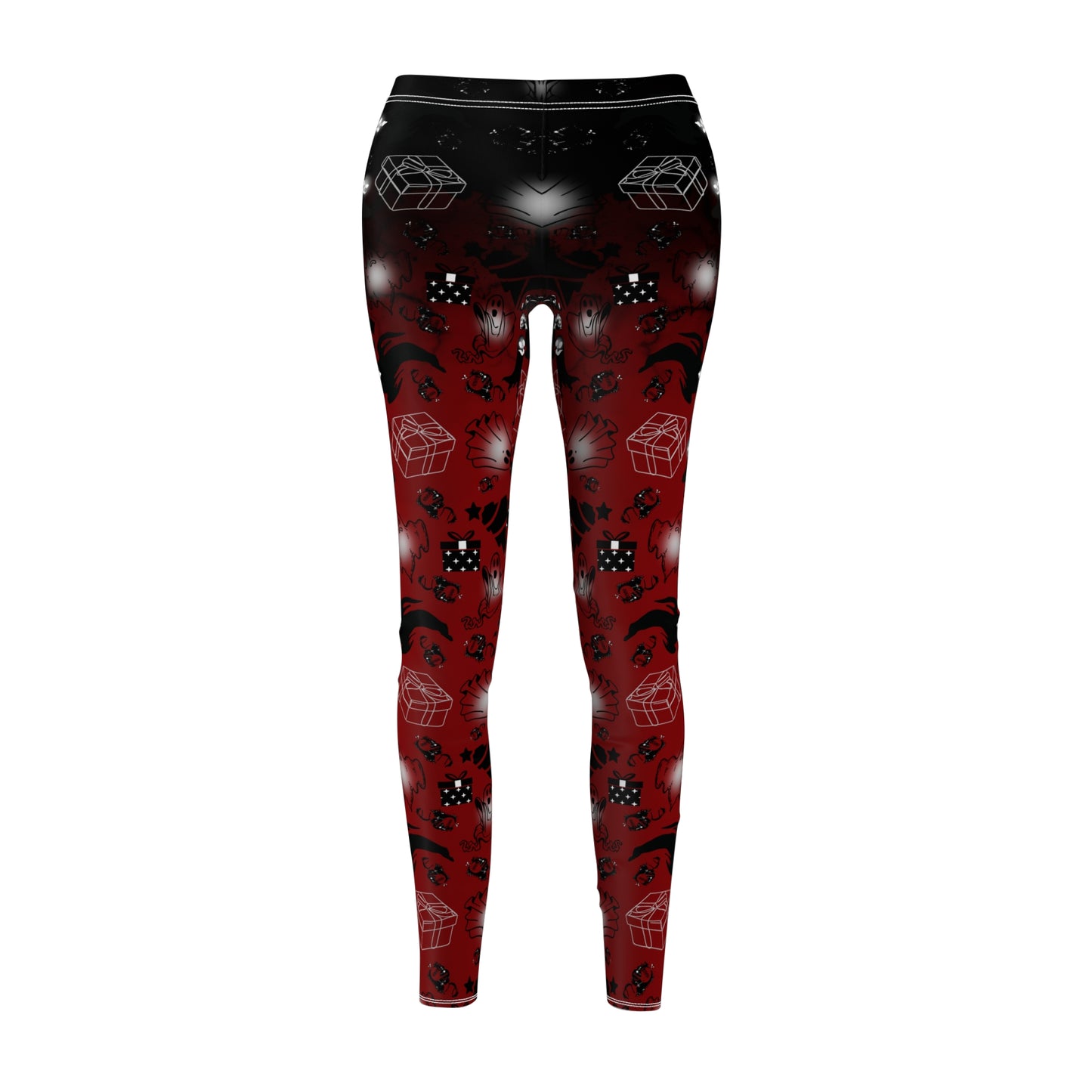 Nightmare Casualties Wear | Boomas Eve (Red)  All Over Print | Leggings Women's Casual Holiday Wear