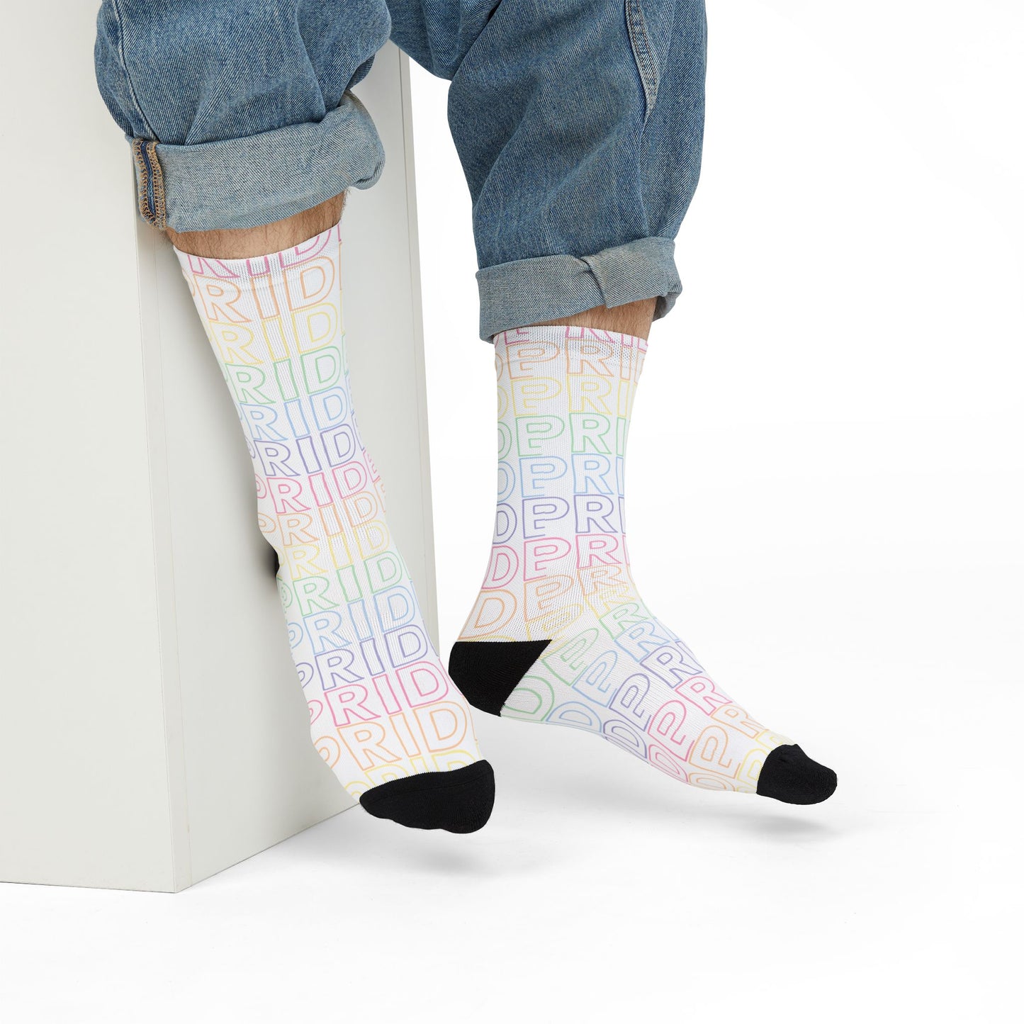 Goth Pride (Rainbow) | Poly Crew Socks