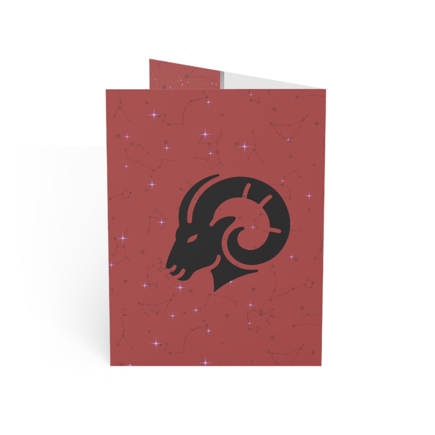 Aries | Red | Greeting Card | Astrology Design (1, 10 pcs)