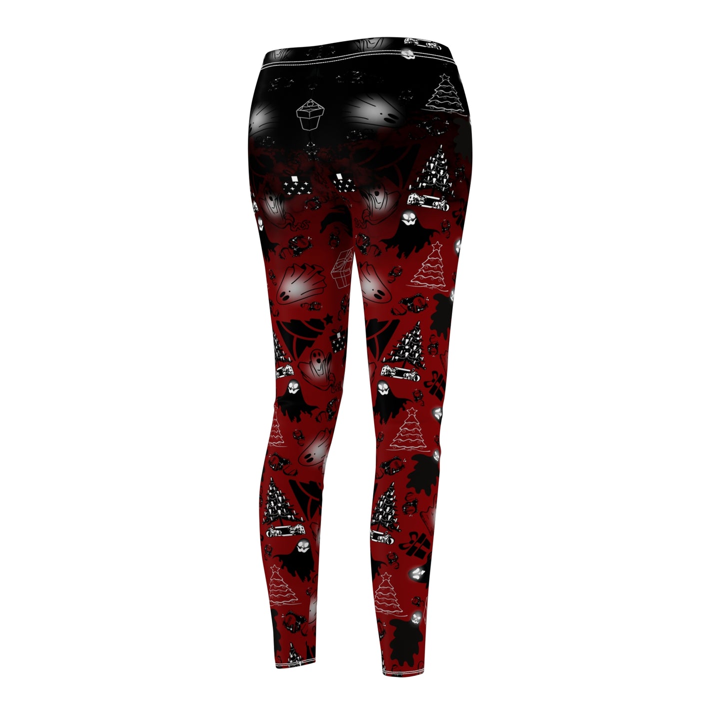 Nightmare Casualties Wear | Boomas Eve (Red)  All Over Print | Leggings Women's Casual Holiday Wear