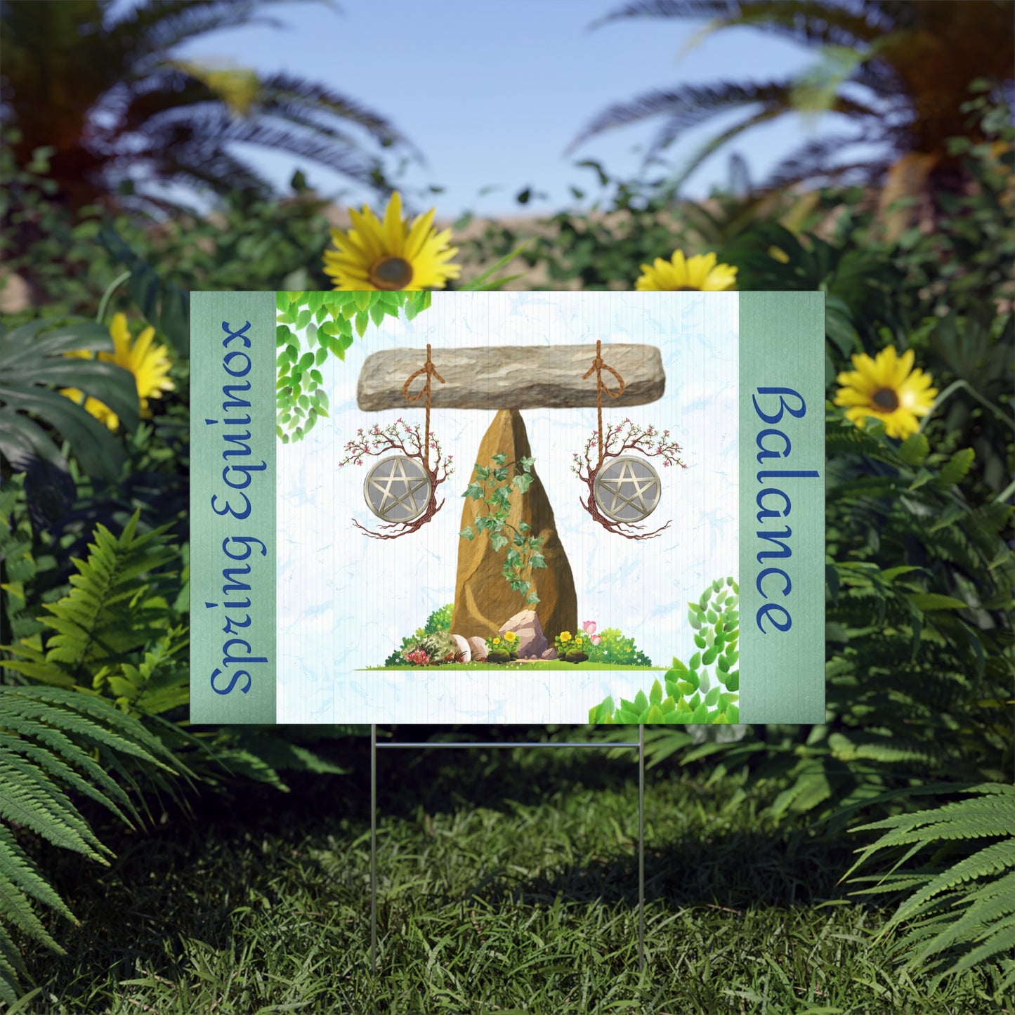 Balance Spring Equinox | Lawn Sign Garden Decor