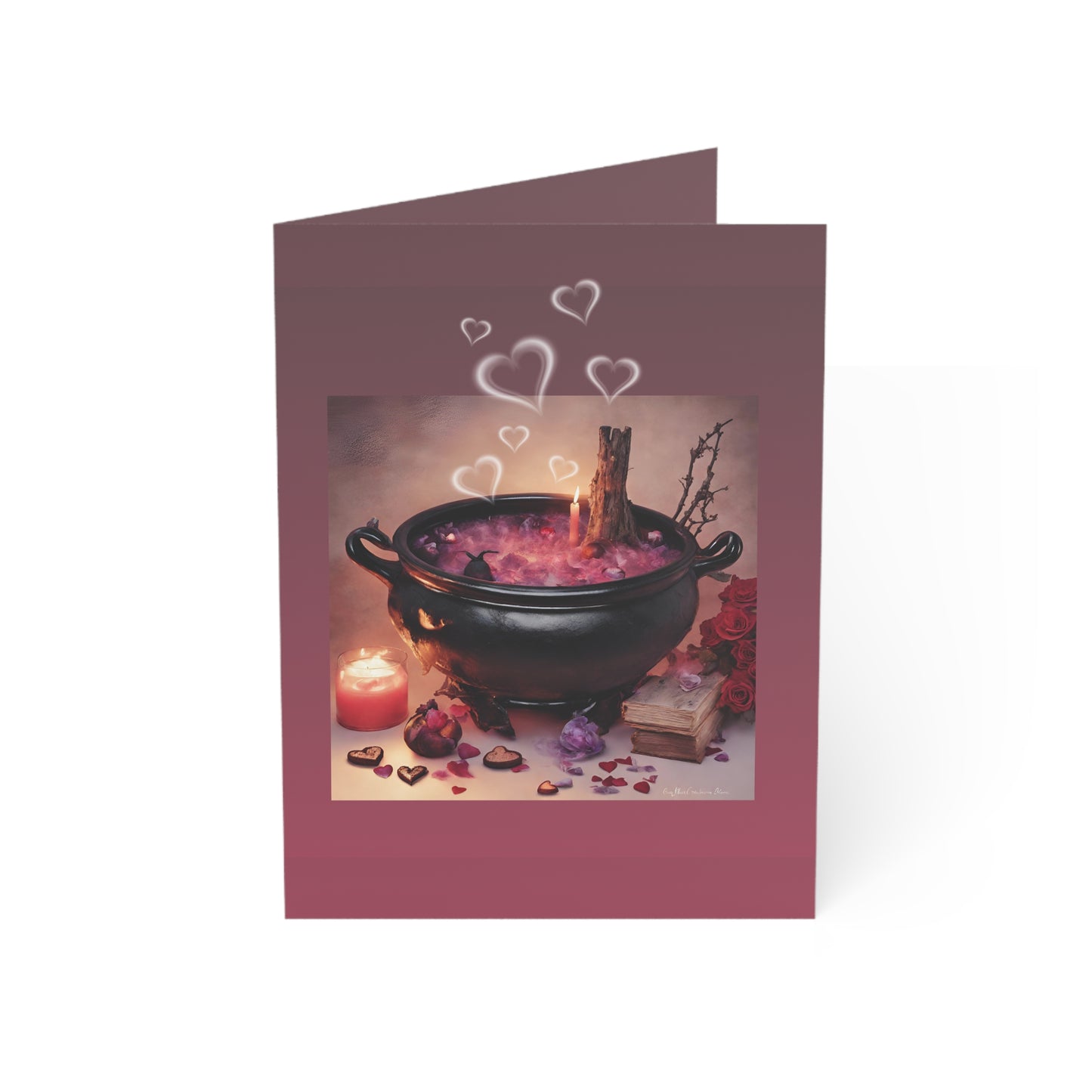 Hex Me, I’m Yours Greeting Card — Witchy Cauldron Love Spell (Single or Pack)