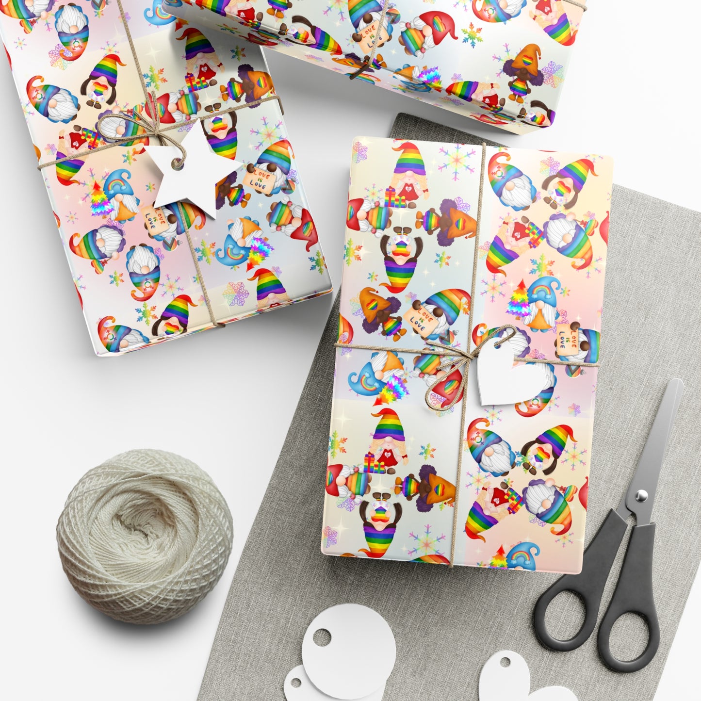 Pride-mas Gnomes | Holiday Wrapping Papers