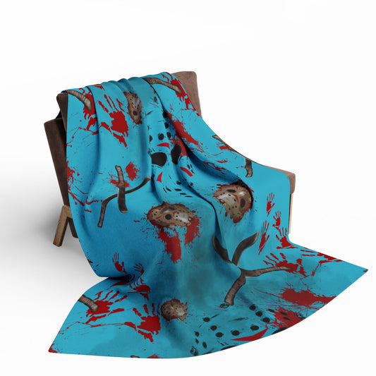 Horrid Comfort | Crystal Lake - Blue Jason Inspired | Velveteen Microfiber Blanket