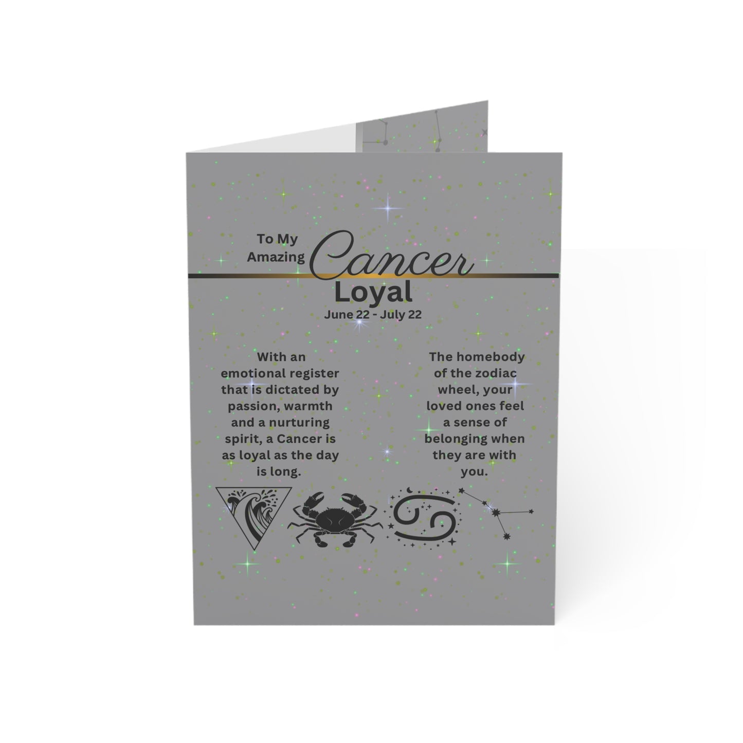 Cancer | Zodiac Greeting Cards |  (1, 10 pcs)