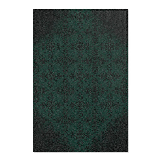 Green Lace Rug | Damask | Area Rug (3 Sizes)