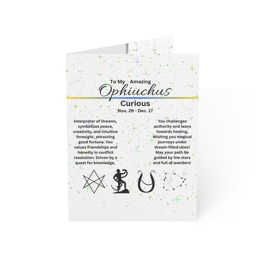 Ophiuchus Birthday Card — Vibrant Astrology Greeting for Fans