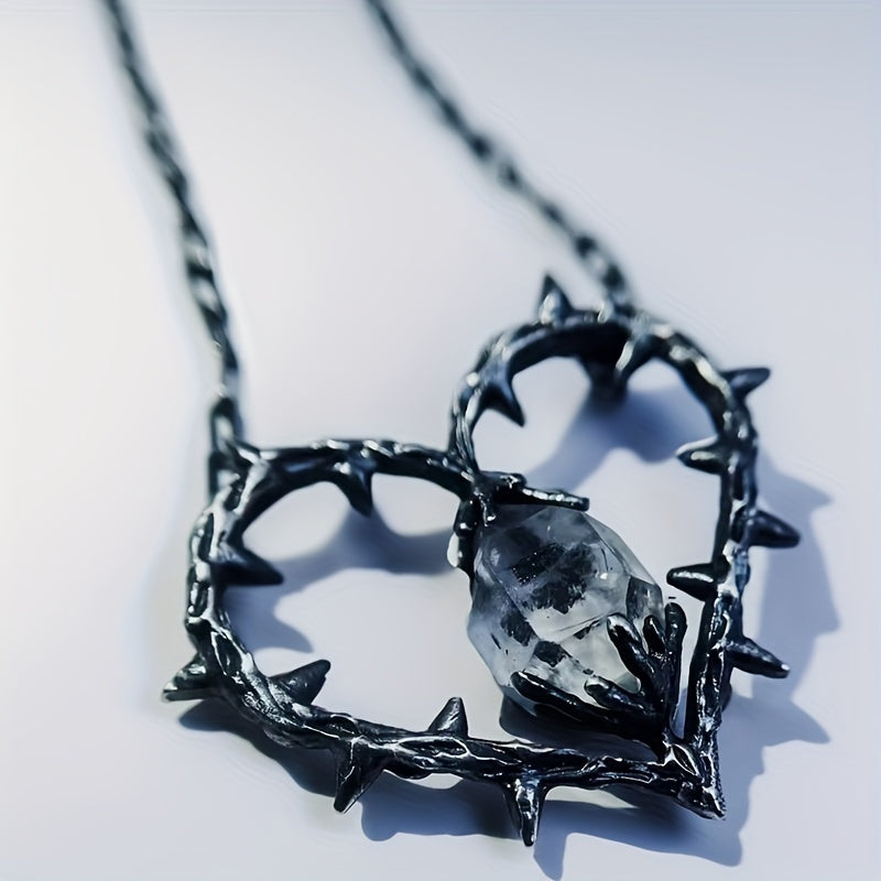 Black Irregular Heart Necklace | 1pc