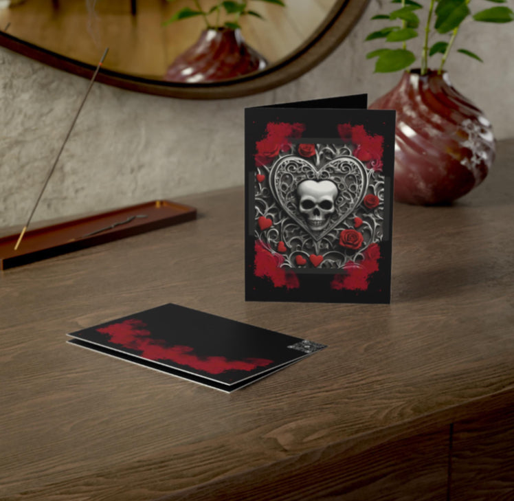 Gothic Hearts Greeting Cards (1, 10 pcs)