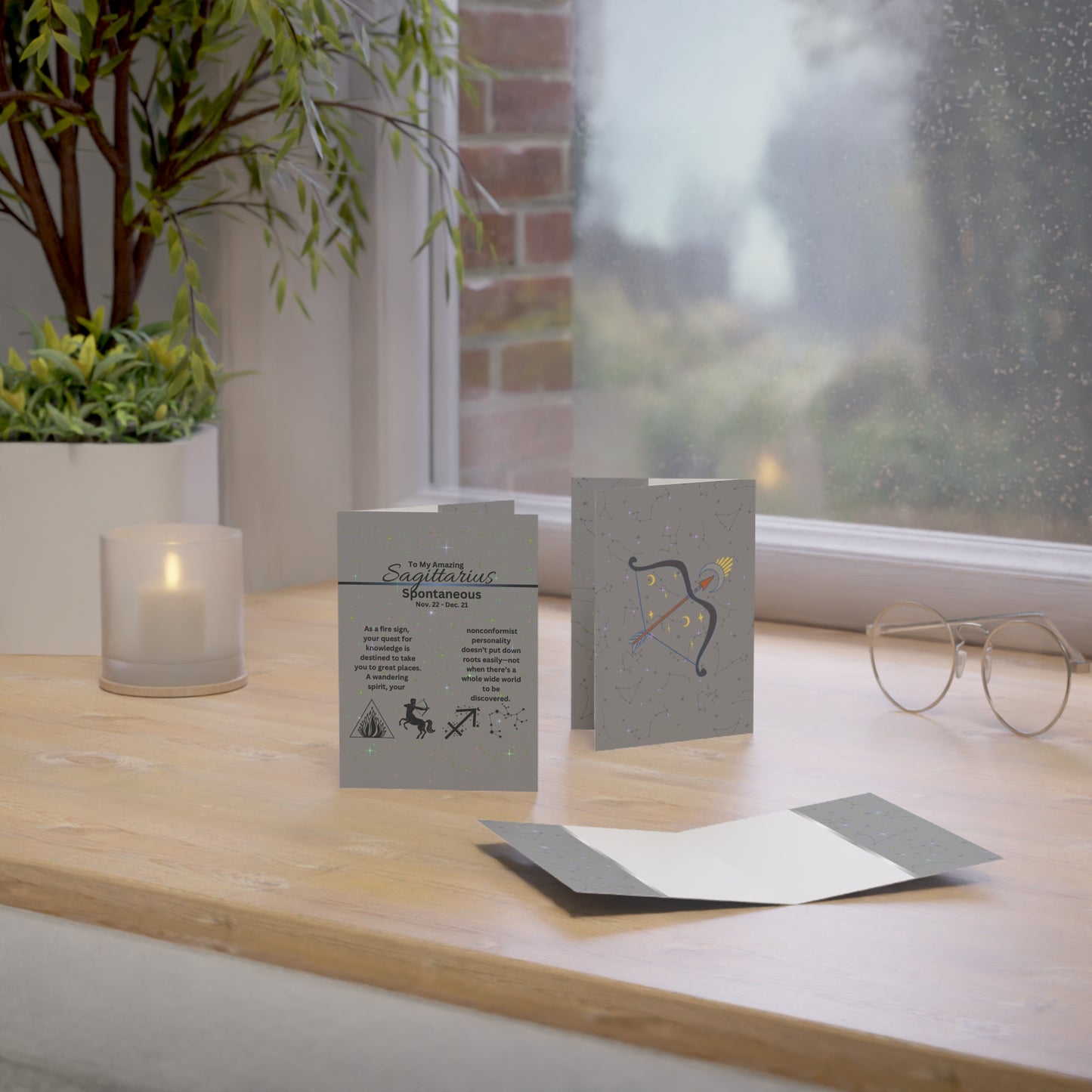 Sagittarius  | Zodiac Greeting Cards |  (1, 10 pcs)