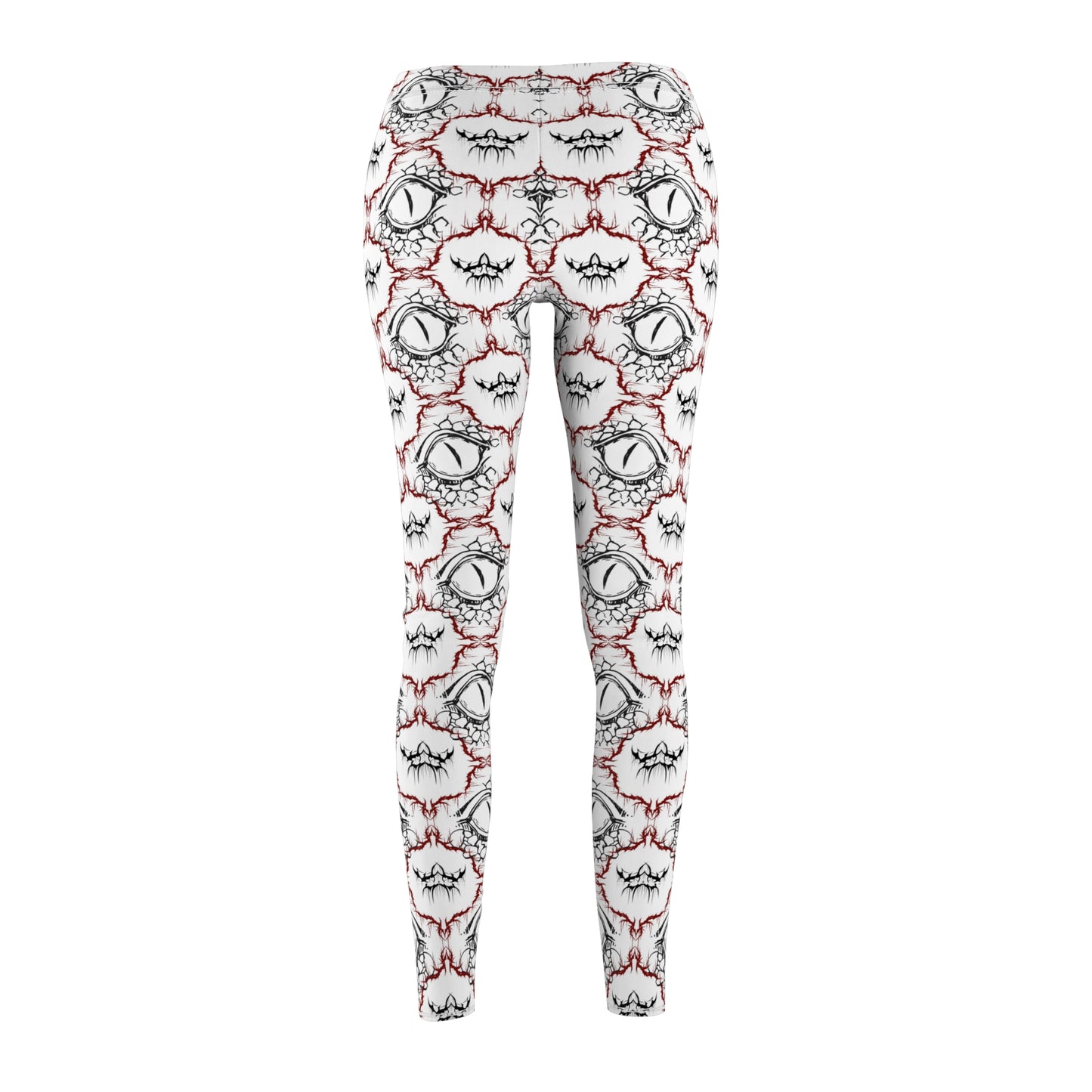 Draco Eyes All-Over Print Leggings — Women's Casual Activewear