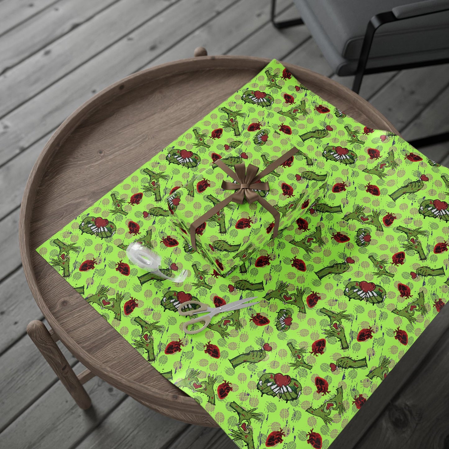 Zombie Hearts Gift Wrap Papers — Valentine & Undead Wedding Wrapping