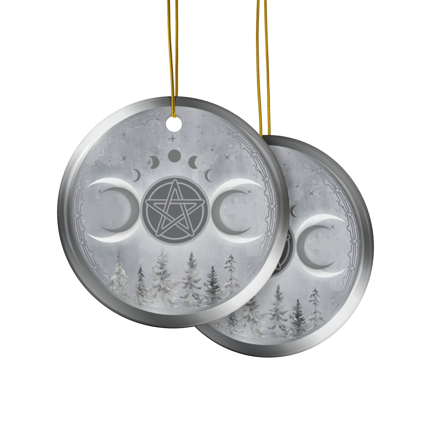 Triple Moon | Solstice | Heirloom Ceramic Ornaments (1pc, 3pcs, 5pcs, 10pcs)