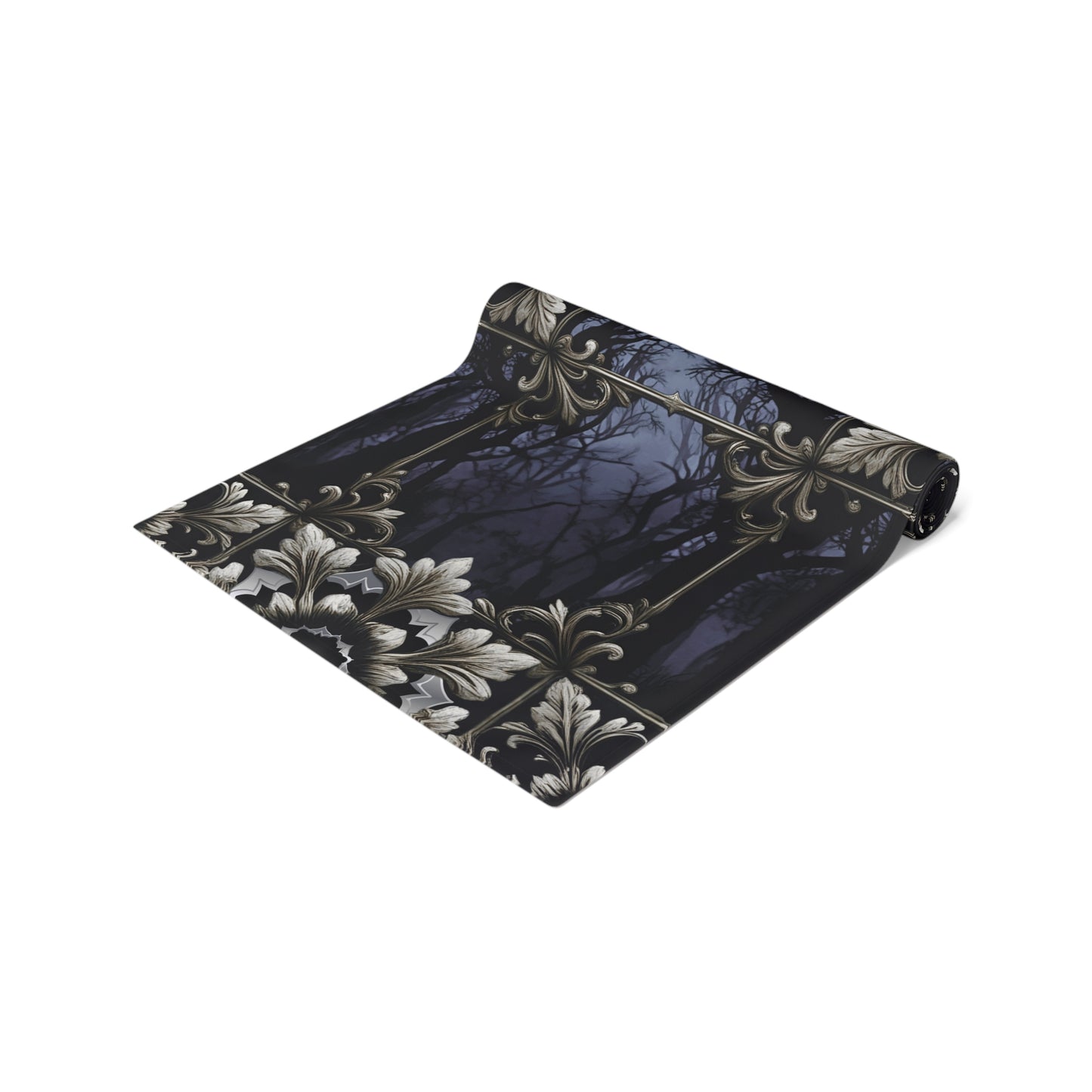 Sapphire Dark Forest |  Enchanted Dark | Table Runner
