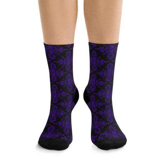 Midnight Lace (Purple)| Recycled Poly Socks