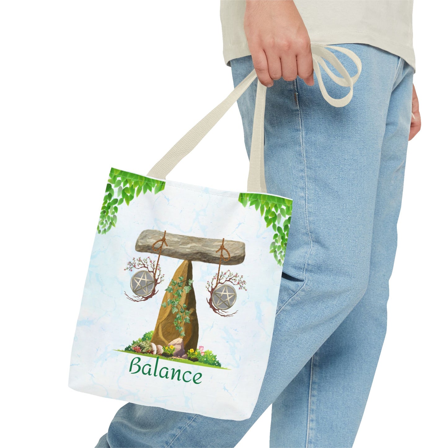 Balance Spring Equinox Tote Bag | Nature Altar Design