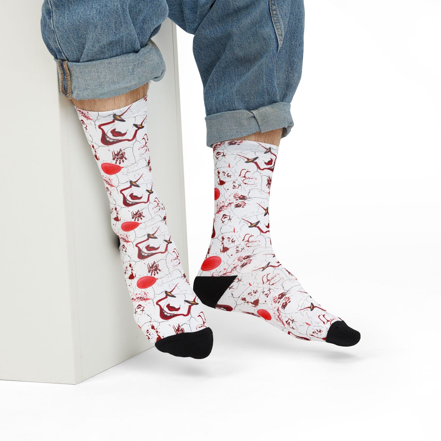 Horror Socks | Red Balloon | Recycled Poly Socks | Cozy and Scary