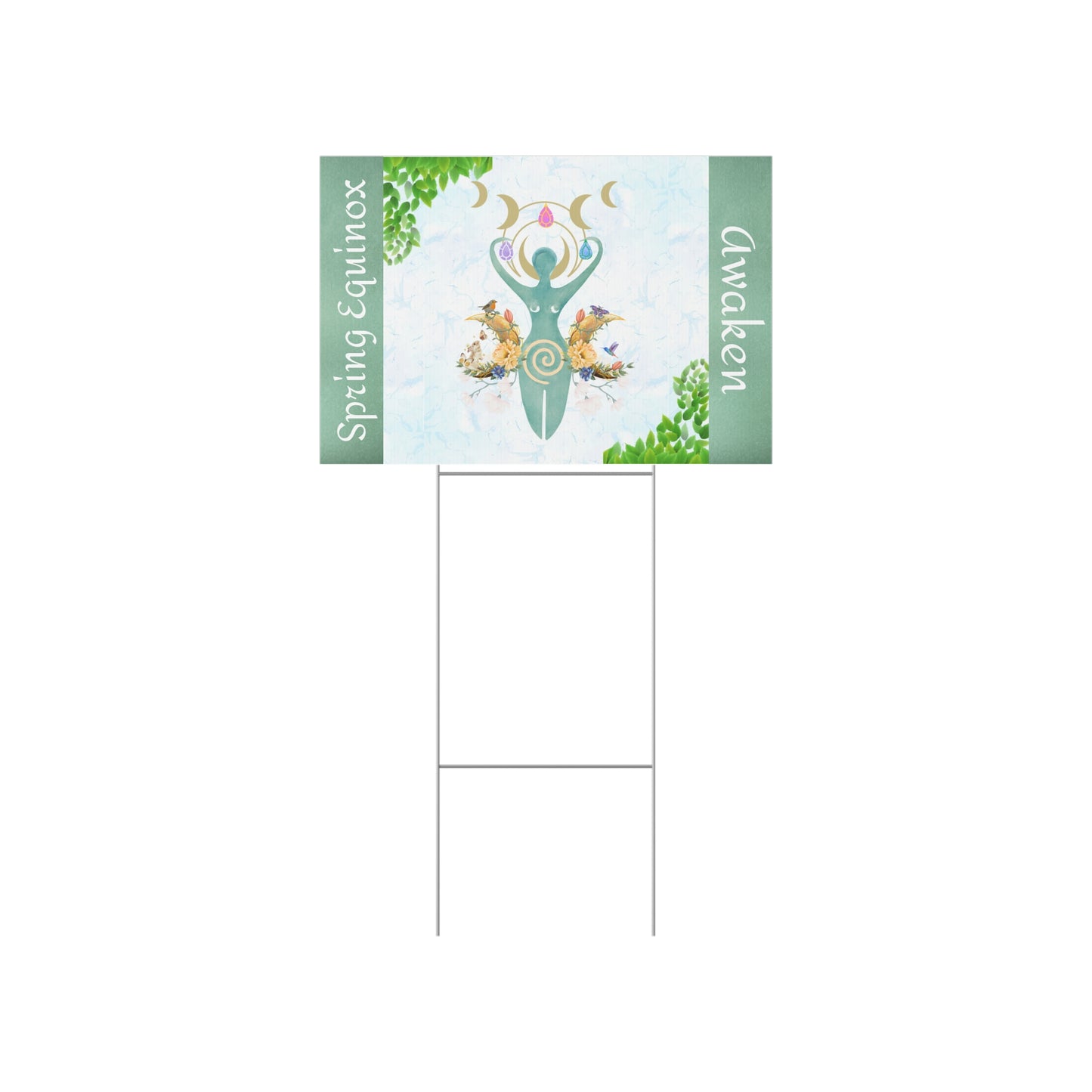 Awaken Spring Equinox | Lawn Sign Garden Decor