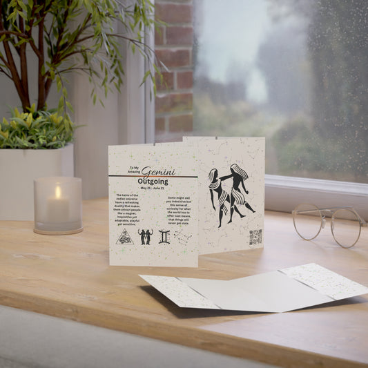 Gemini | Zodiac Greeting Cards |  (1, 10 pcs)