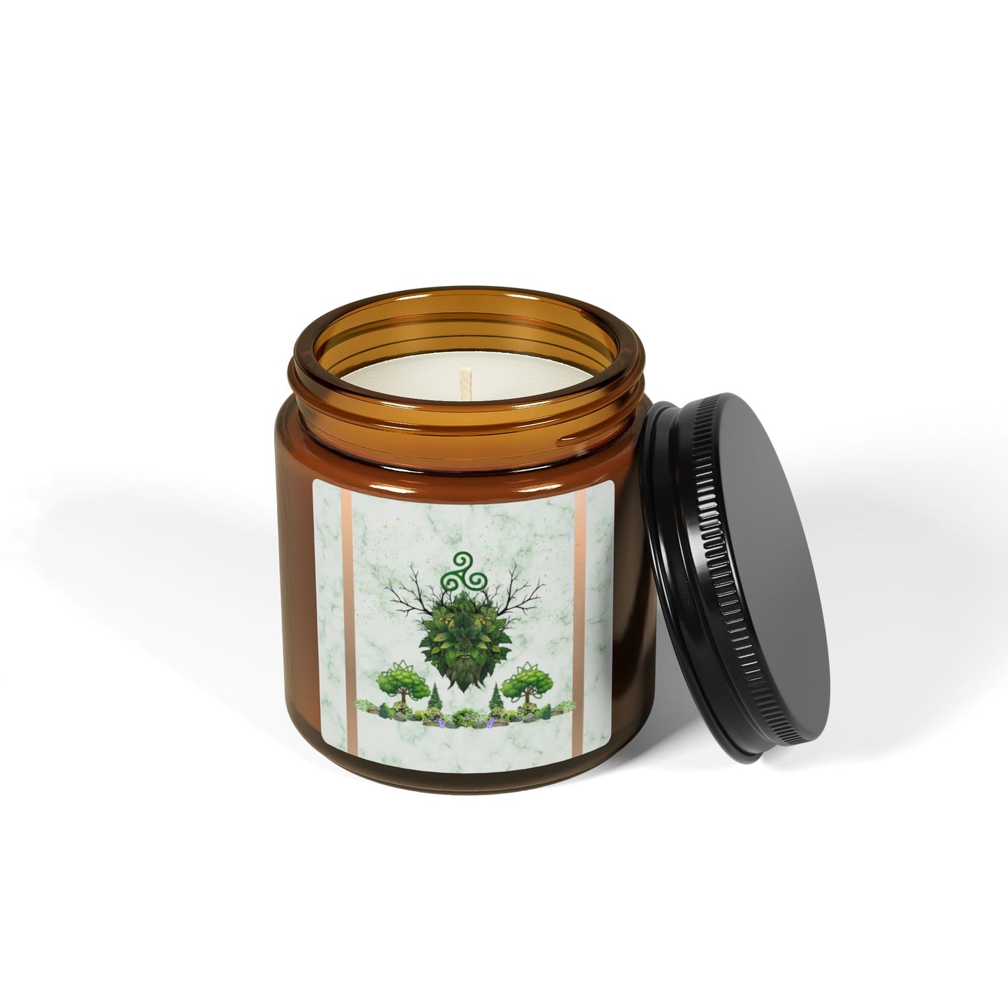Green Man | Summer Solstice | Scented Soy Candle (Amber Jar)
