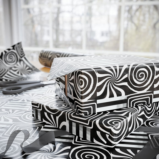 Gothic Swirls Gift Wrap — Tim Burton Inspired Wrapping Paper for Weddings & Occasions