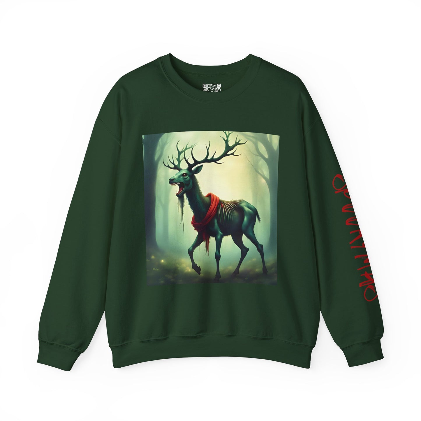 Wraithdeer | Crewneck Sweatshirt - Cozy Ugly Holiday Pullover, Unisex Sweatshirt,