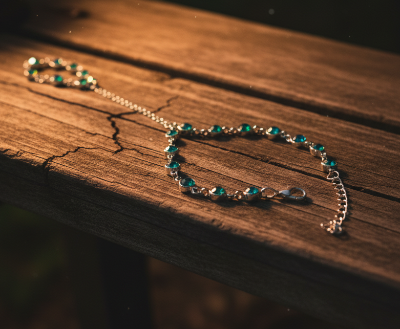 Jeweled Crystals Hand Piece | Hand Made Wearable Art | Bracelet to Ring Design